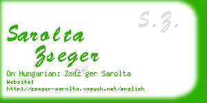 sarolta zseger business card